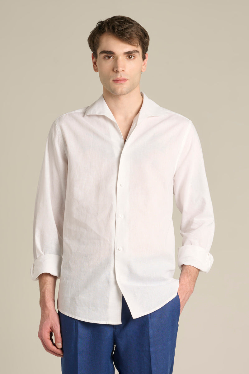 Collo Coreano Camicia Bianca Senza Collo Abbigliamento Camicia