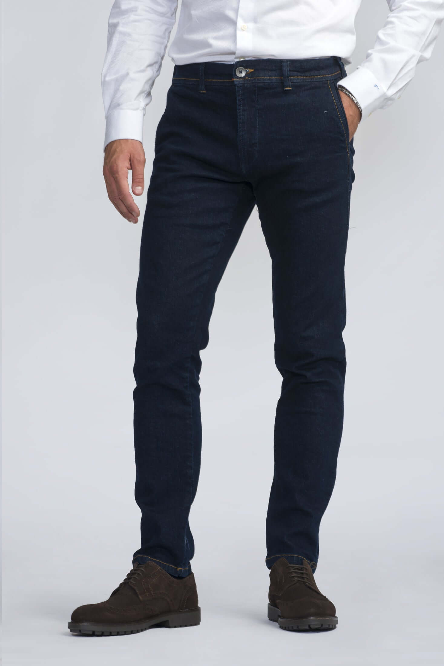 Pantaloni Jeans Skinny Blu Scuro Uomo Jeans Uomo Pantaloni Baggy