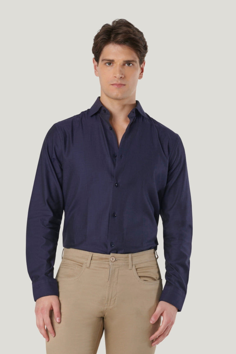 Camicia Blu Cielo Con Bottoni Nascosti | Brioni | Uomo - Foto 2