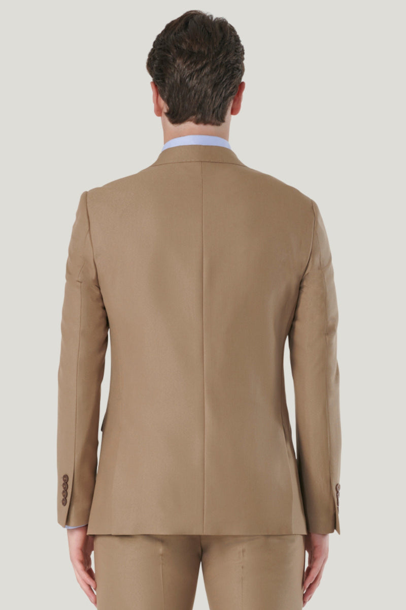 Giacca da Abito Doppiopetto Beige Stile Inconfondibile