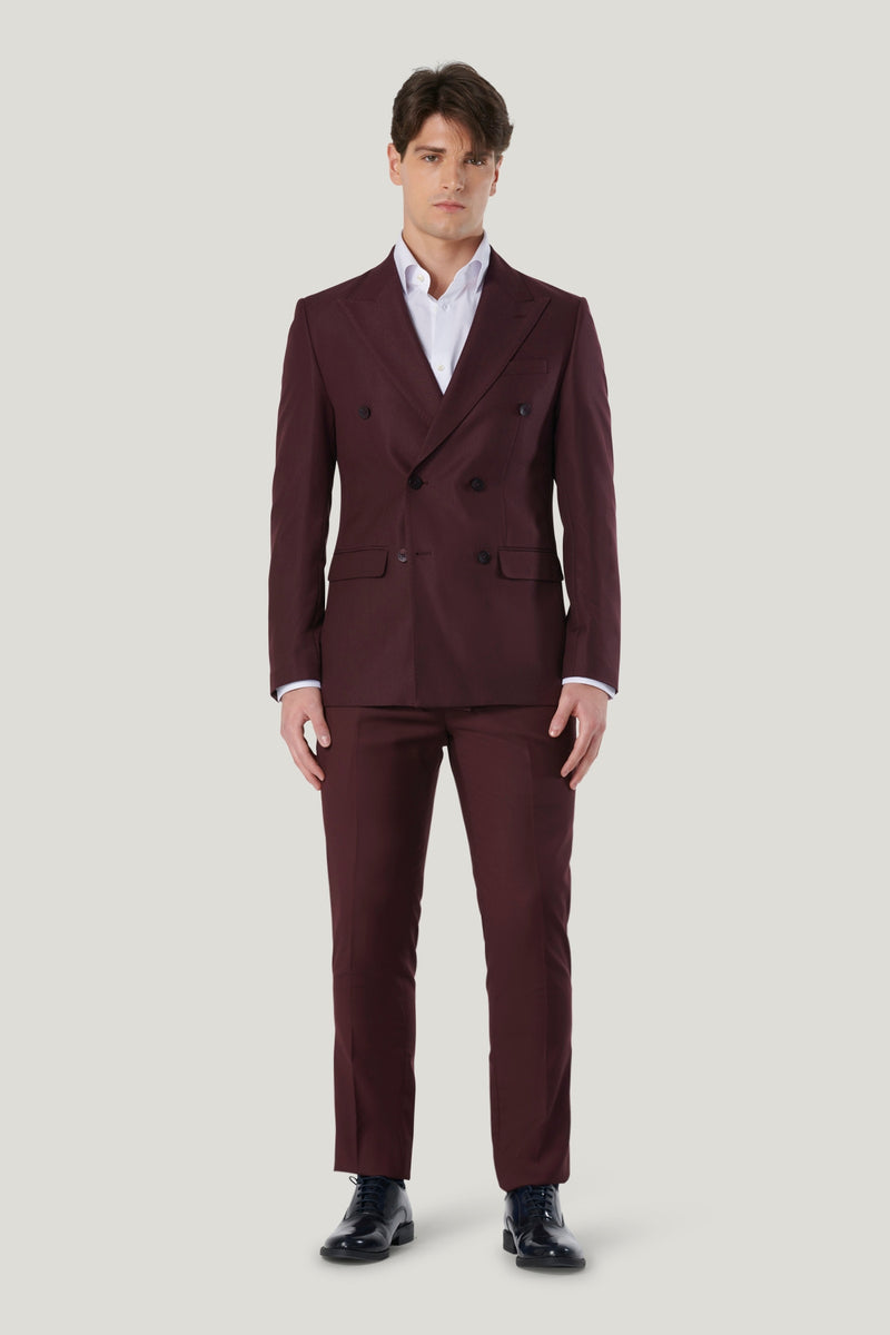 Giacca Doppiopetto Bordò: Stile Sartoriale Elegante
