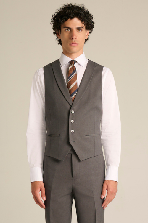 grigio gilet uomo classico