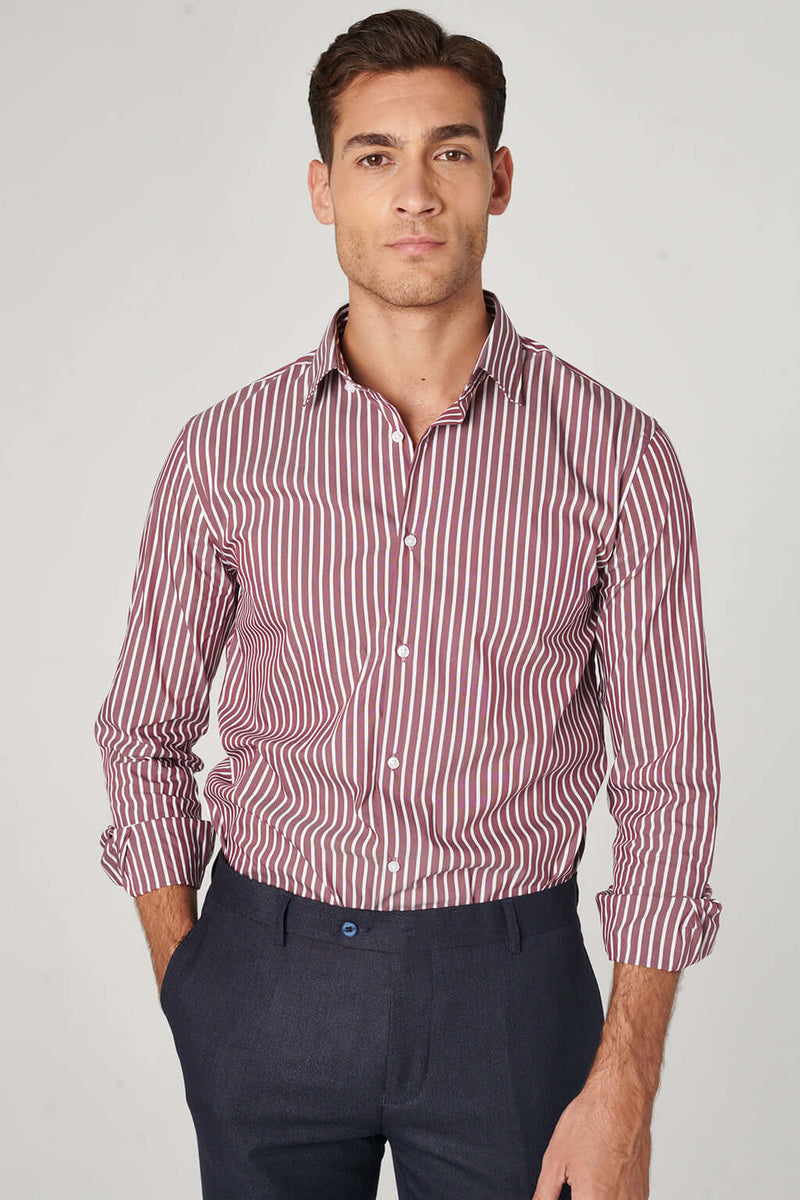 Camicia uomo a righe bordo Sottotono - Main Image