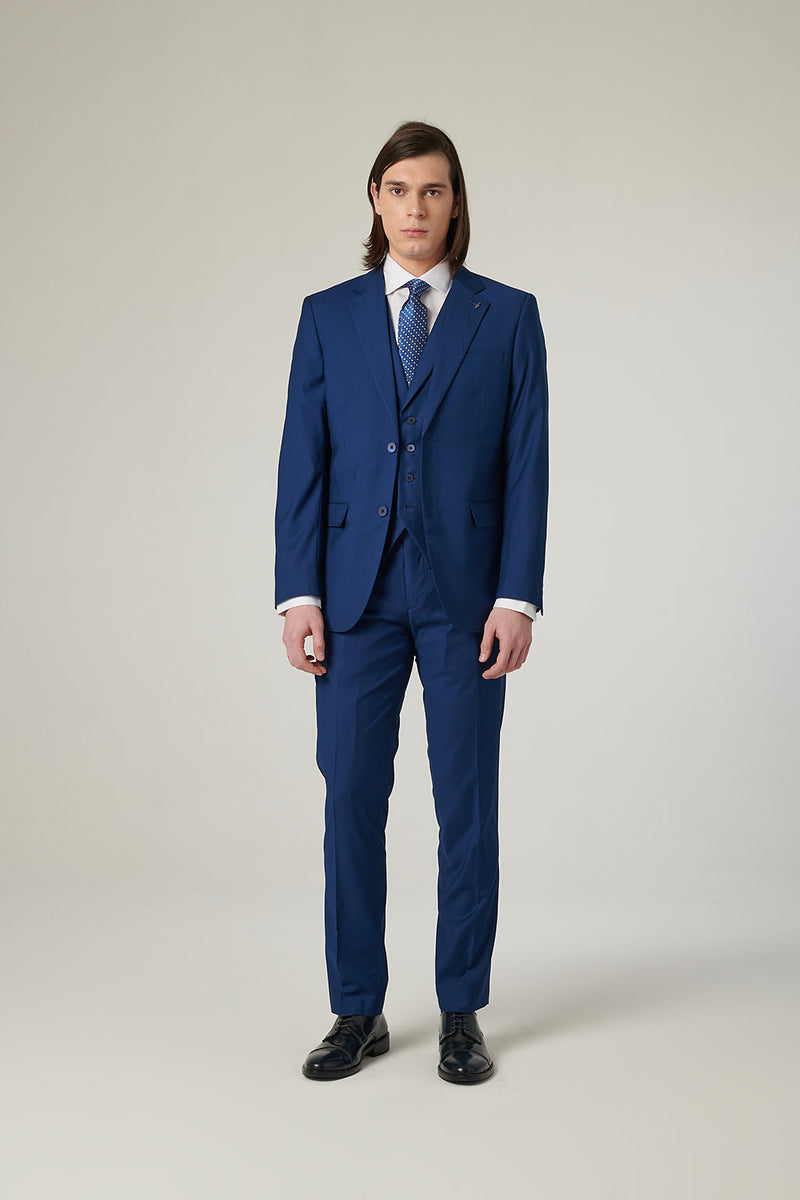 Blazer Vestito Blu Royal Uomo Italian Wedding Suit For Men In